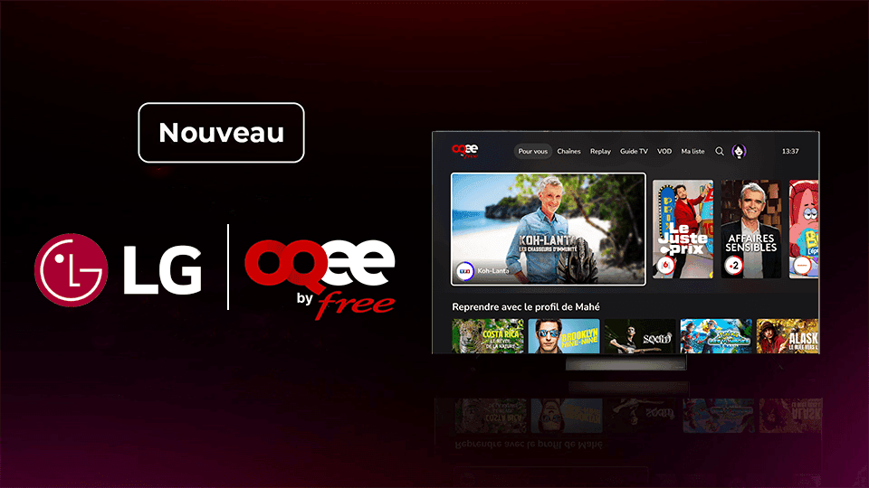 L'application TV OQEE by Free est désormais disponible sur les Smart TV LG