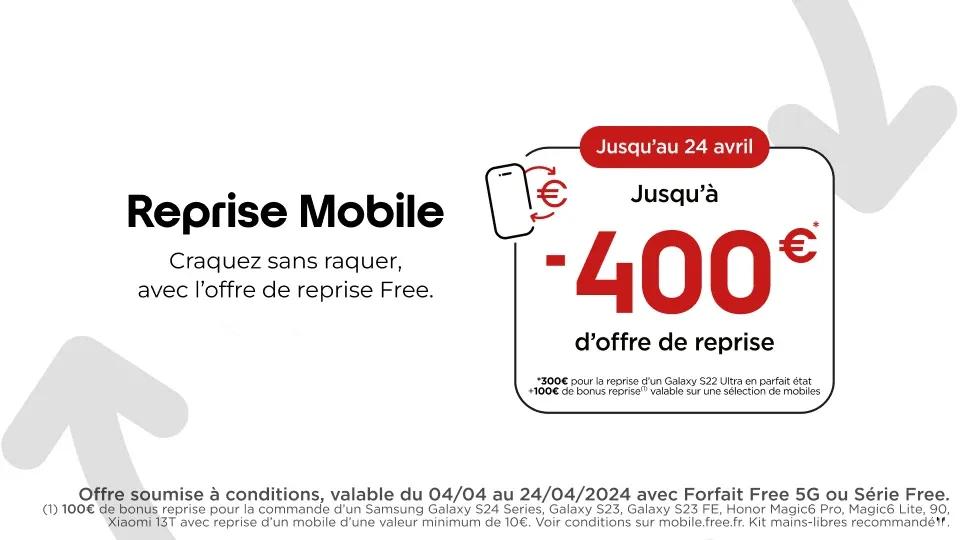 Faites des économies sur votre nouveau Smartphone avec la reprise mobile Free