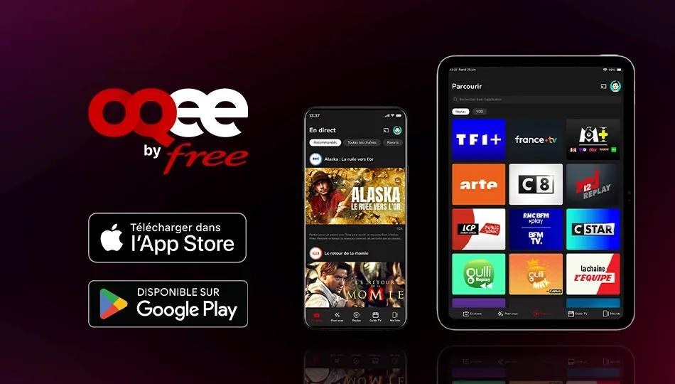 Direct, enregistrement à distance, replay : comment bien utiliser l'application OQEE by Free sur smartphones et tablettes