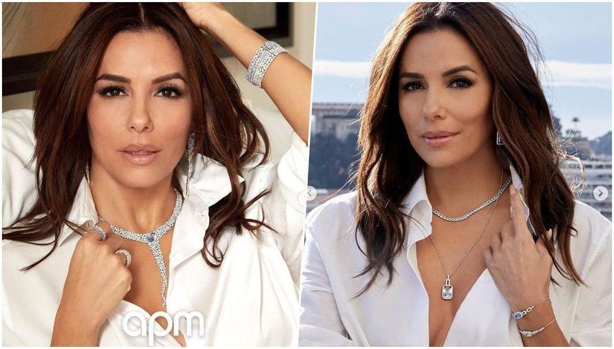 Bijoux argentés pour femme : Eva Longoria dévoile la collection Printemps 2024 de la marque APM Monaco