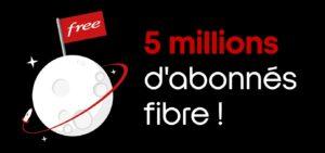 Free dépasse les 5 millions d’abonnés fibre !