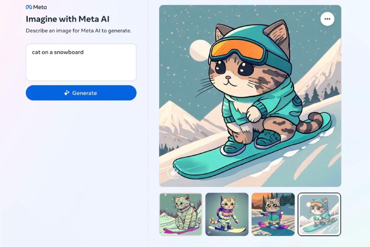 Le générateur d’images IA de Meta désormais accessible via un site web dédié