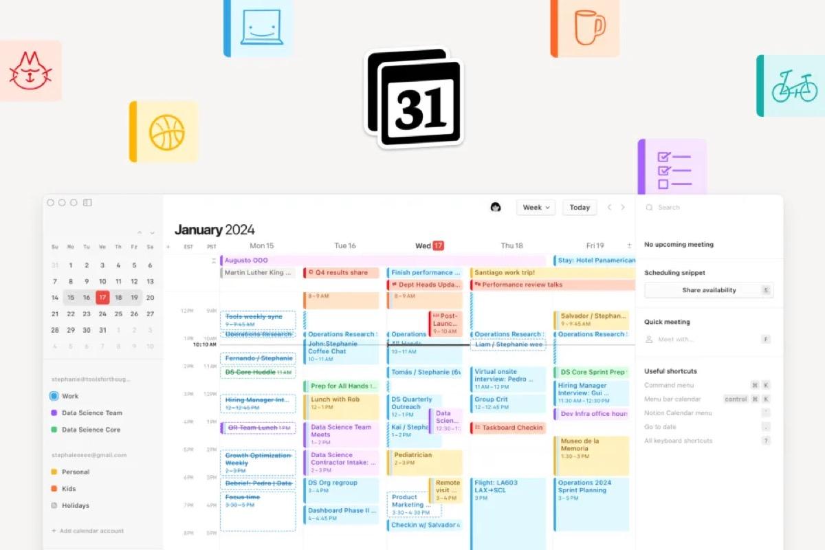 Notion transforme son acquisition de Cron en une application de calendrier intégrée